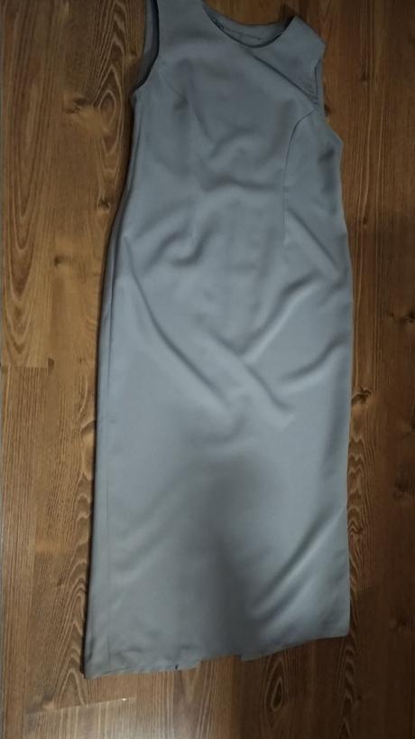 Kostýmové sivé dlhé šaty, xxl