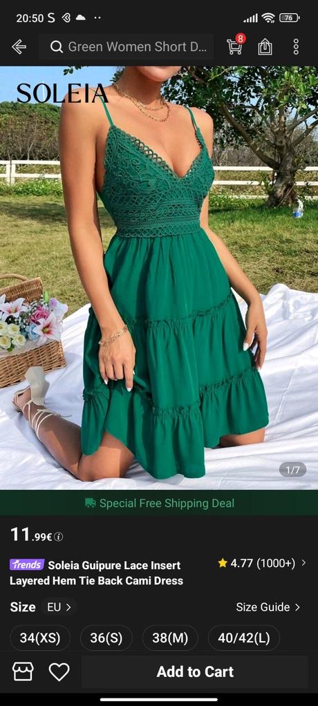 Šaty s čipkou veľ. m, m