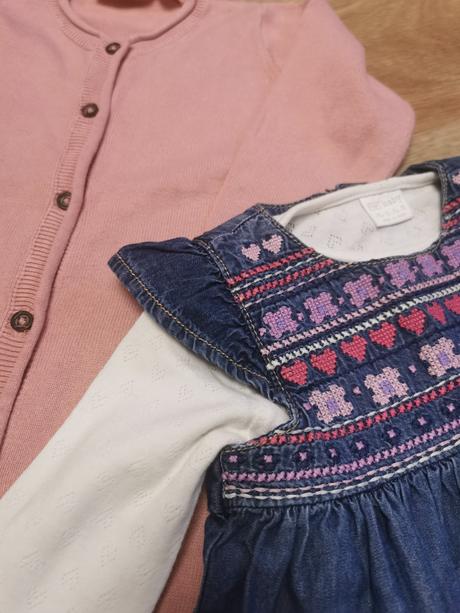 Dievčenský balíček oblečenia (šatičky+overálik), 