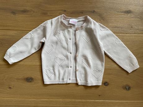 Bledoružový svetrík so srdiečkami, pepco,80