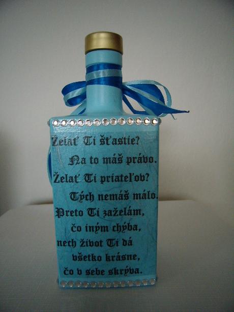 Jubilejné fľaše s veršíkom/bez- číslica po dohode, 