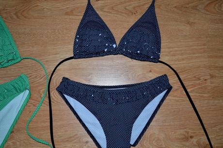 Dámske dvojdielne plavky s fodričkami, 36 - xs