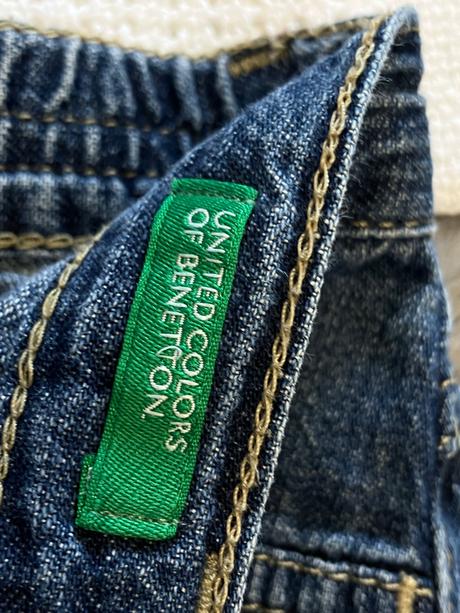 Dievčenská rifľová sukňa so strapcami (18 mes.), benetton,86
