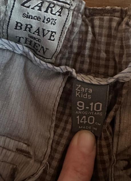 Kapsáče krátke kockované 9-10 r., zara,140