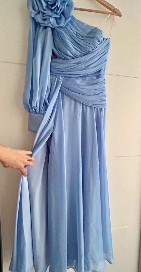 Modre spolocenske saty, s