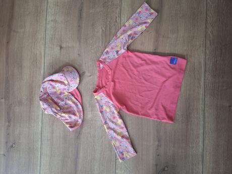 Detské tričko s rukávom a klobúčik do vody, bambino mio,80