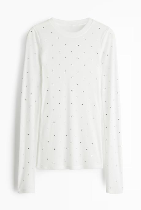 H&m - tričko s kamienkami, h&m,xs