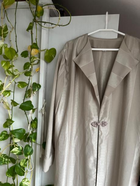 Dlhý kardigán/ dlhé kimono béžové, 5xl