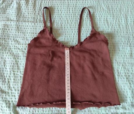 Tmavohnedý top na ramienkach, bershka, veľ.xs, bershka,xs