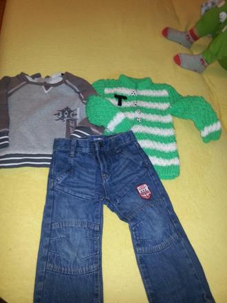 Set rifle+mikina+svetrik, 86–98