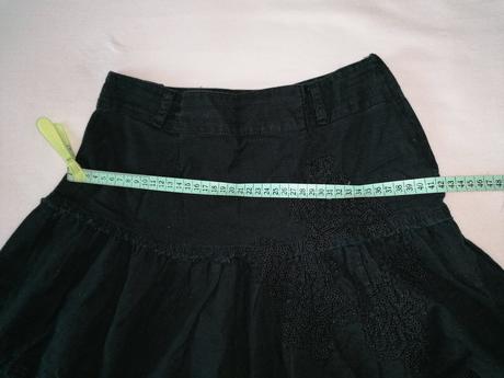 Ľanová a bavlnená sukňa, s