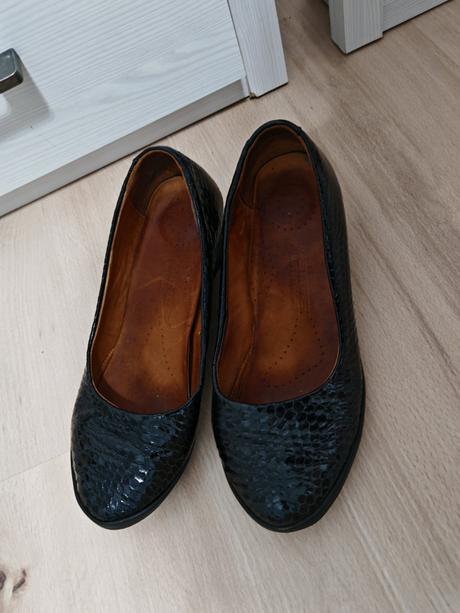 Kožené topánky 38 na klinovom opatku, 38