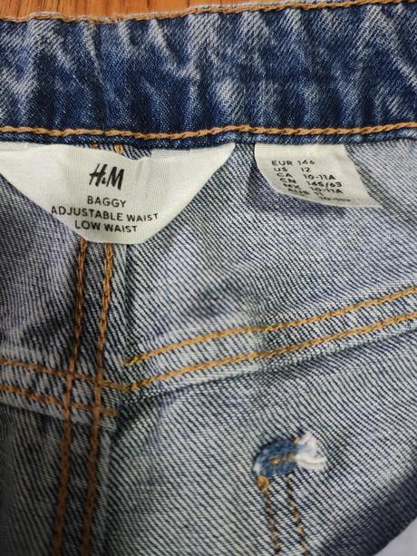 Dievčenské rifle hm, veľ. 146 baggy, h&m,146