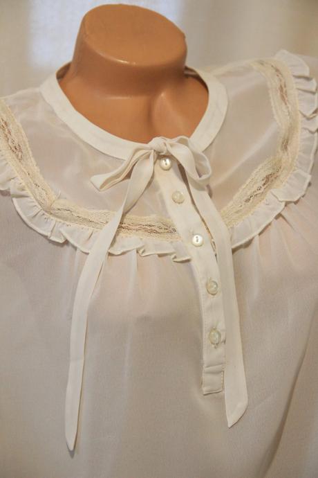 Krémová elegantná blúzka, l, l