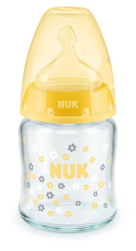 Nuk sklenená fľaša fc+ 120ml. silikónový cumlík m, nuk