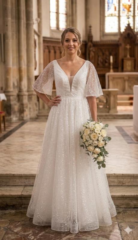 Lesklé svadobné šaty s/m/l, l / m / s