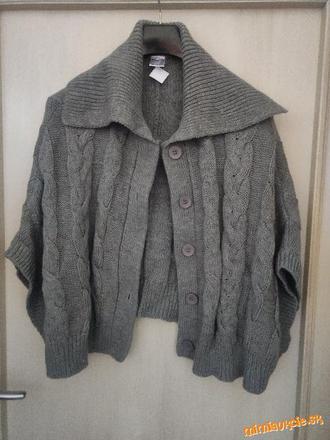 C 313sivé pončo, sveter  xxl  raz oblecene, xxl