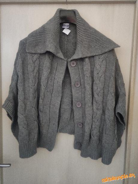 C 313sivé pončo, sveter  xxl  raz oblecene, xxl