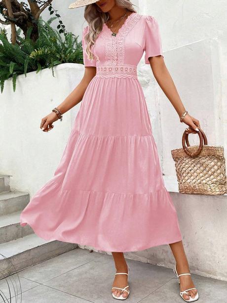 Dlhé šaty s čipkou poštovné zdarma, l / m / s / xl