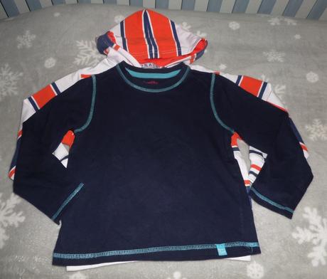 Pásikavá mikina + tričko + nátelník, 116