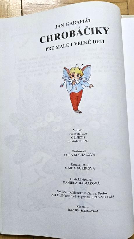 Kniha pre deti 'chrobáčiky', ján karafiát, 