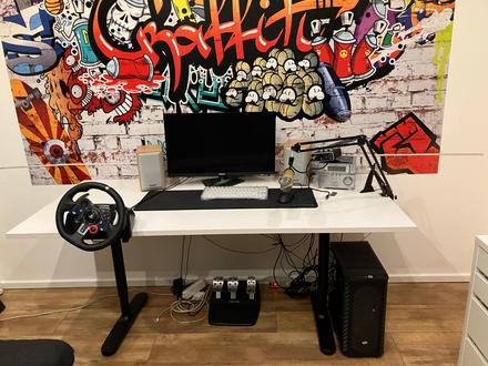 Praktický prac.stôl ikea-bekant+zásuvkový diel mic,