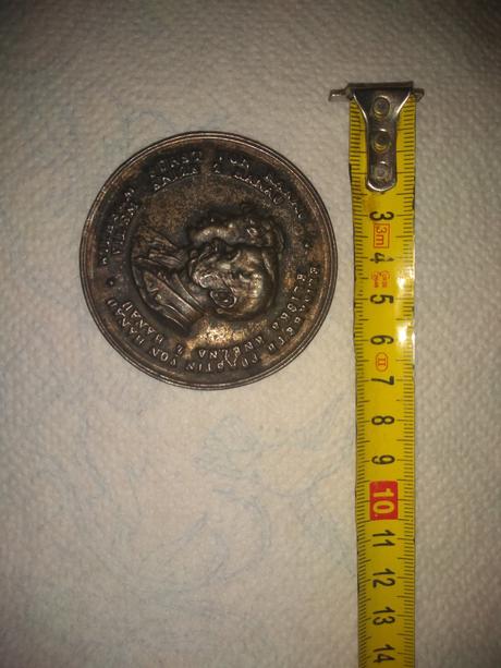 Medaila - knieža vilem a eliška z hanau, 