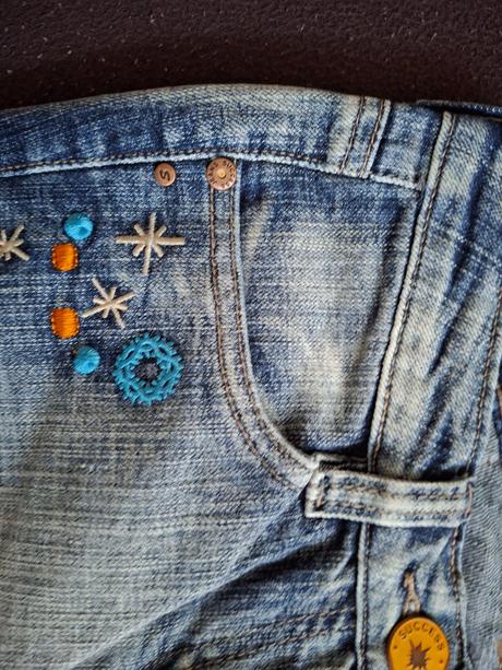 Dámske tmavosvetlé modré  rifle., success,38