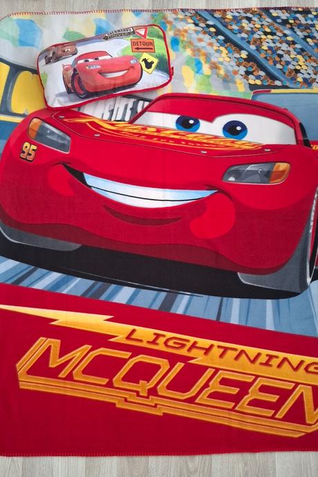 Deka a vankúš cars mcqueen, šírka (cm): 150,dĺžka (cm): 120