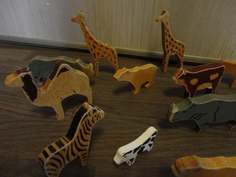 Drevené zvieratá - retro, 