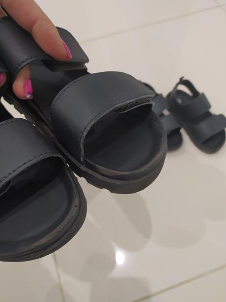 Sandale cierne,h&m vel.24, h&m,24