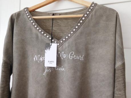 Tričko s dlhým ruk. ležerného strihu-l/xl bavlna, l