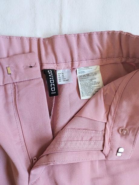 Ružové elegantné nohavice, h&m,xs