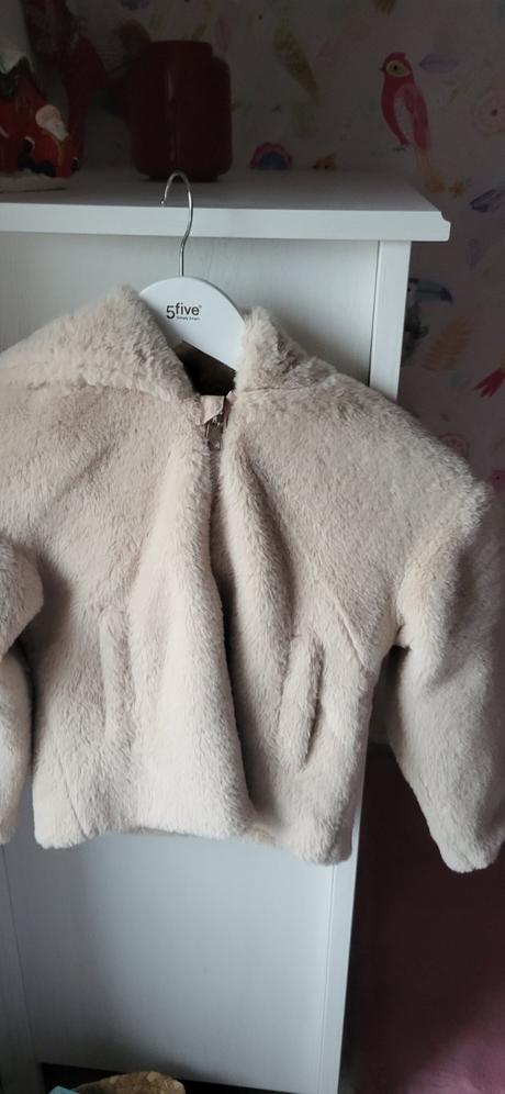 Dievčenská kožušinová bunda, primark,122