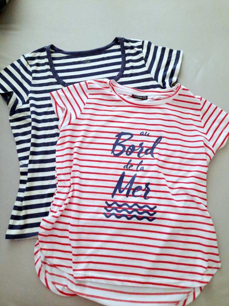 Tričko v námornickom štýle 2 ks, cena spolu, h&m,xl