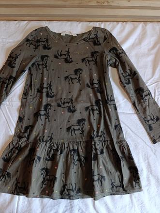 Šaty hm 134 s dlhým rukávom, h&m,134