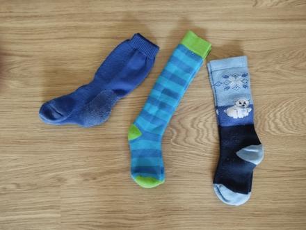 3 lyžiarske podkolienky pre chlapca veľ.110/116, 110