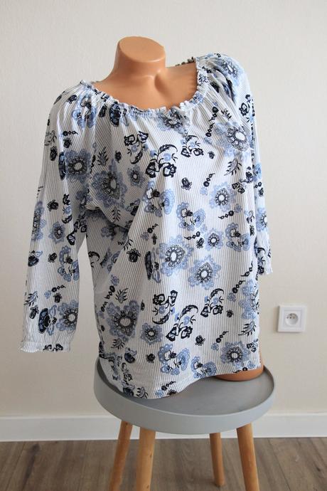 Bavlnená bielo modrá blúzka, xxl, nkd,xxl