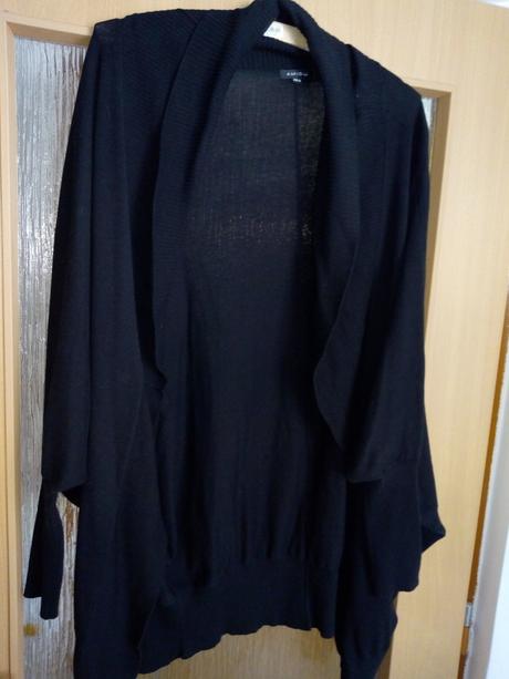 Kardigán čierny dlhý, 40/42, h&m,40