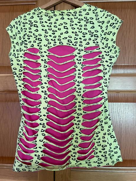 Dámske tigrované tričko 38, denim,m