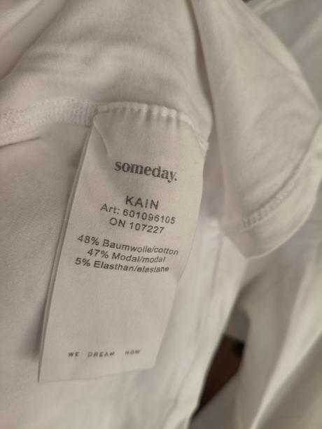 Someday.biely bavlnený top s 3/4 rukávom l, l