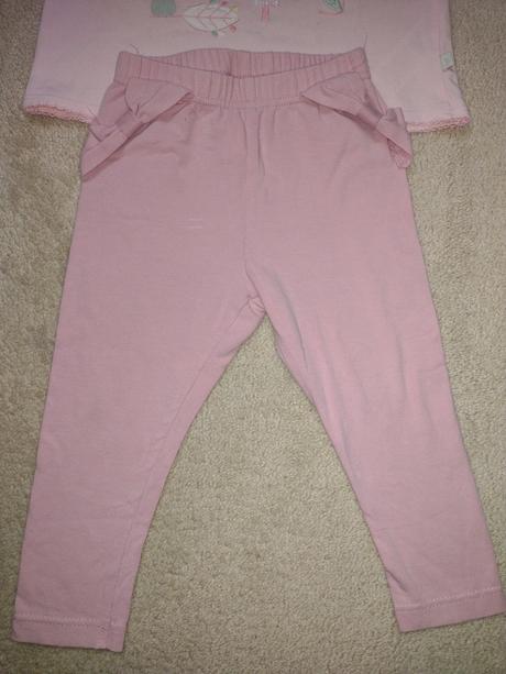 Ružový set (tričko f&f 80 a legíny minetti 86), f&f,80