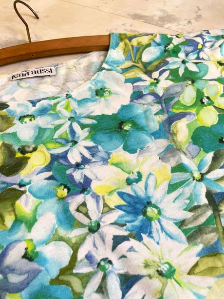 Kvetinkové oversize tričko, xl