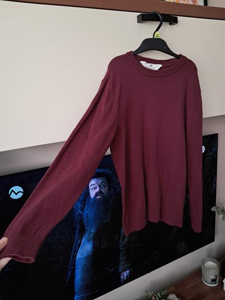 Svetrík burgundy h&m v.146/152, h&m,146