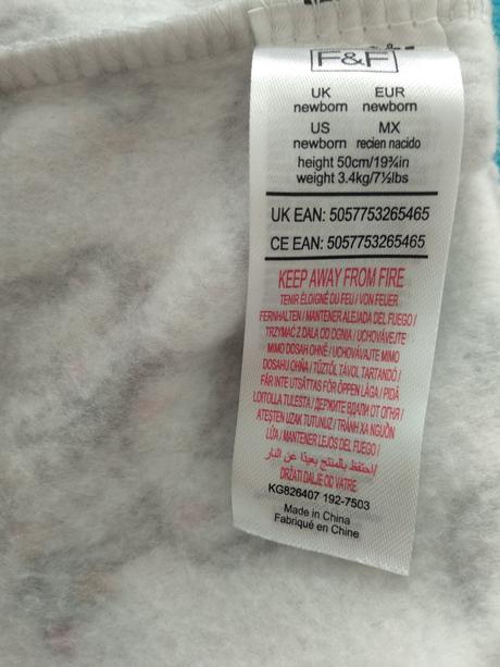 Overal fleecový f&f č.50, novorodenec, f&f,50