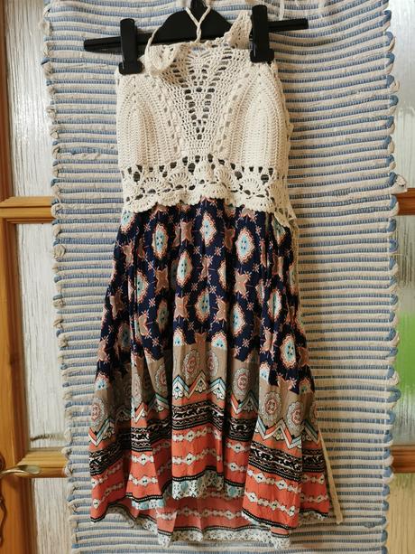 Letné háčkované šaty, xs