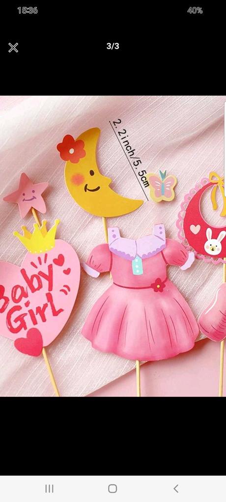 Dekorácie na tortu 7 kusov v balení,