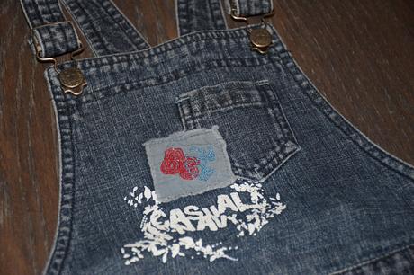 Velmi pekna riflova suknickana traky osh-kosh, oshkosh,110