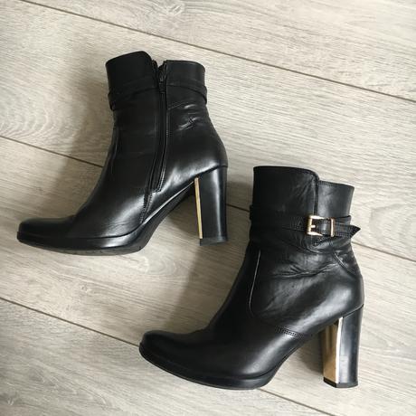 Čierne koženné topánky ccc, 38