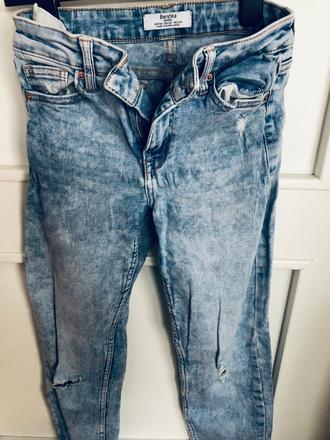 Štýlové acid-wash džínsy bershka vel 34, bershka,34